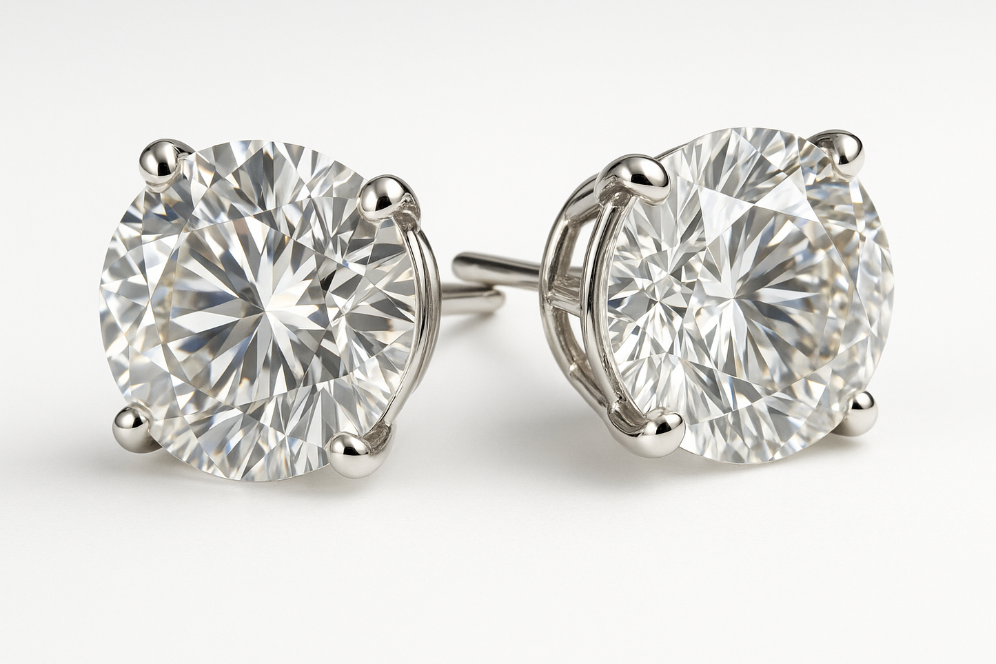 10.00CTW 14K White Gold Lab Grown Diamond Stud Earrings DEF Color VS Clarity
