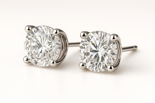 2.50CTW 14K White Gold Lab Grown Diamond Stud Earrings DEF Color VS Clarity