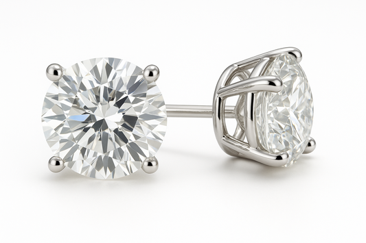 3.00CTW 14K White Gold Lab Grown Diamond Stud Earrings DEF Color VS Clarity