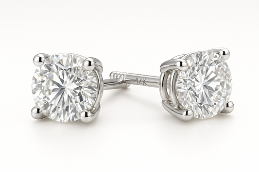SALE WHILE SUPPLIES LAST! 2.00CTW 14K White Gold Lab Grown Diamond Stud Earrings DEF Color VS Clarity